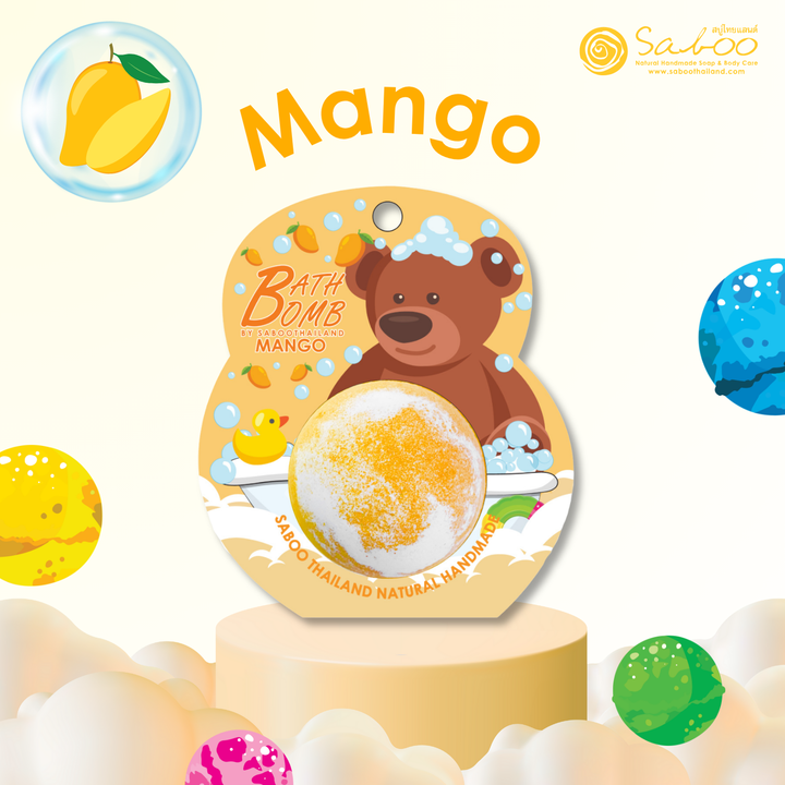 Bubble Bath Bomb - Bear Package - 150g - Mango