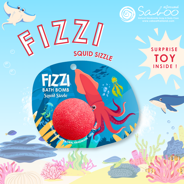 Fizzy Bath Bomb - Sea Animal Package - 100g - Squid Sizzle