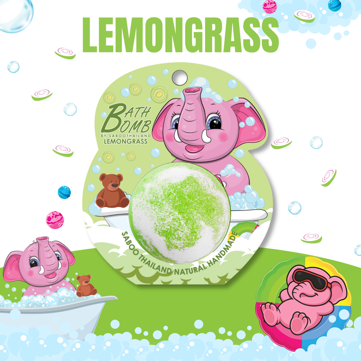 Bubble Bath Bomb - Elephant Package - 150g - Lemongrass
