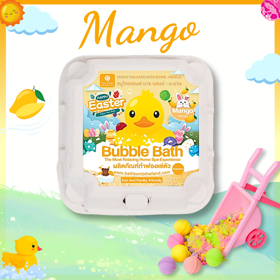 Bubble Bath Bomb - 4PCS Package - 150g - Mango