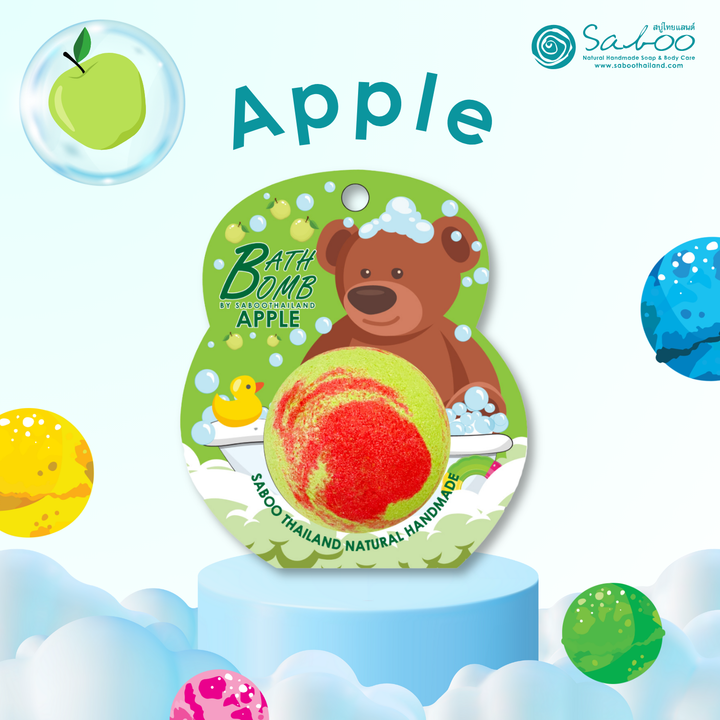Bubble Bath Bomb - Bear Package - 150g - Apple