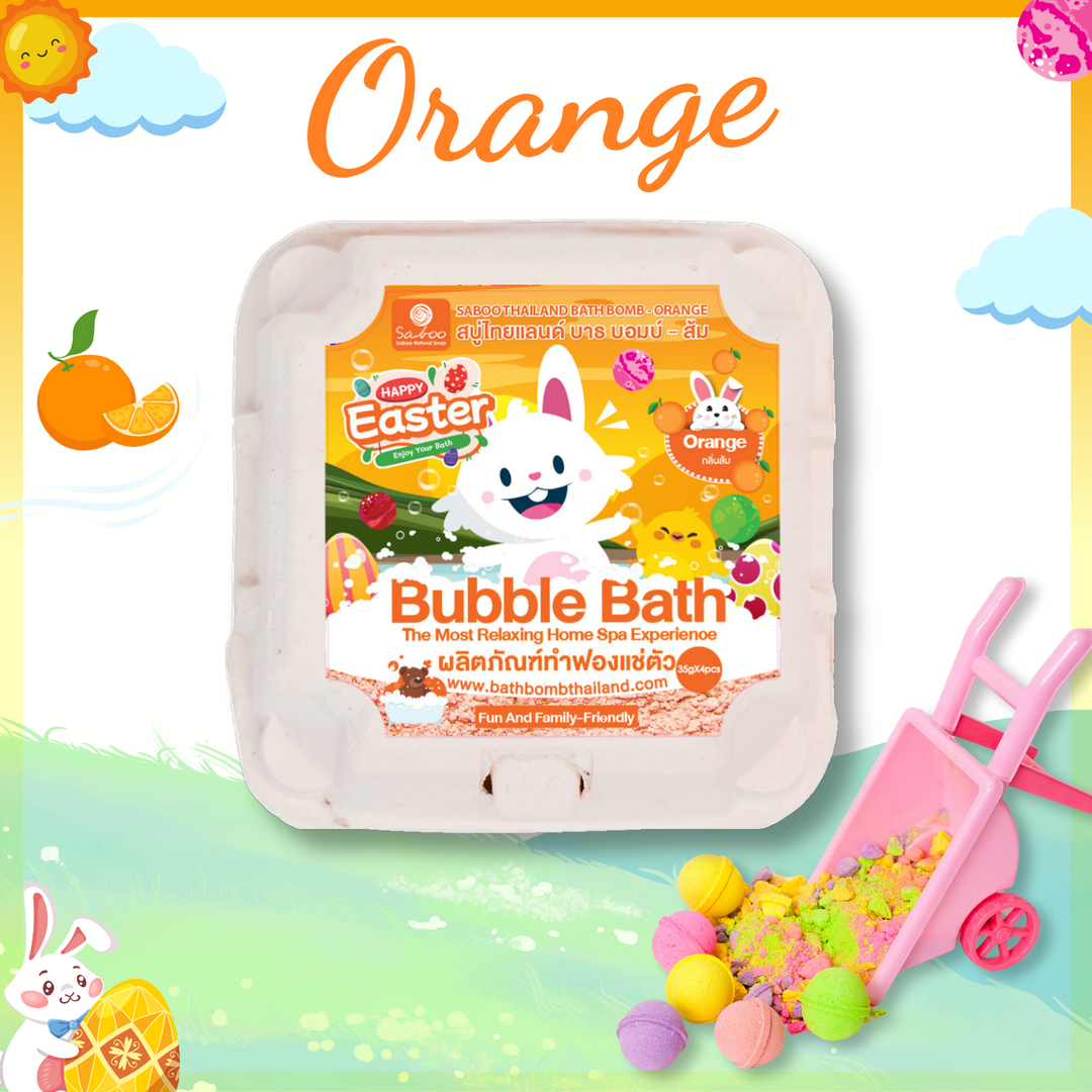 Bubble Bath Bomb - 4PCS Easter Package - 150g - Orange