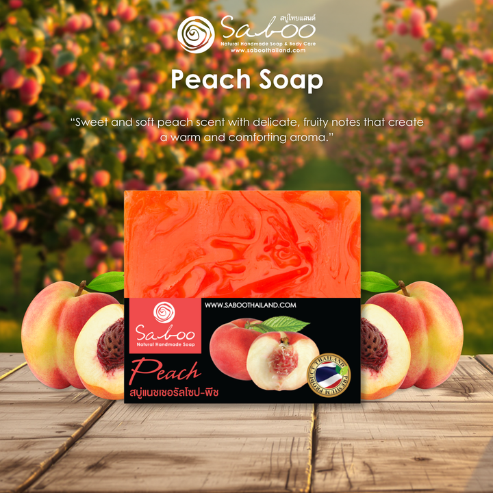 Natural Soap - Square Shape - 100g - Peach