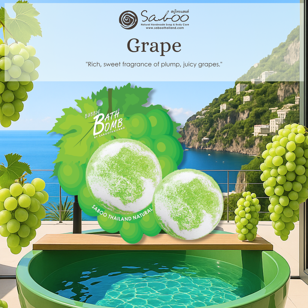 Bubble Bath Bomb - Fruit Package - 150g - Grape Green