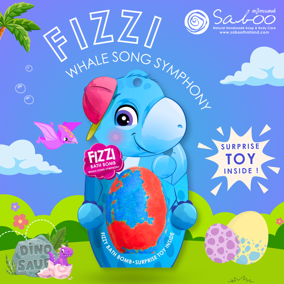 Fizzy Bath Bomb - Dinosaur Package - 180g - Whale Song Symphony