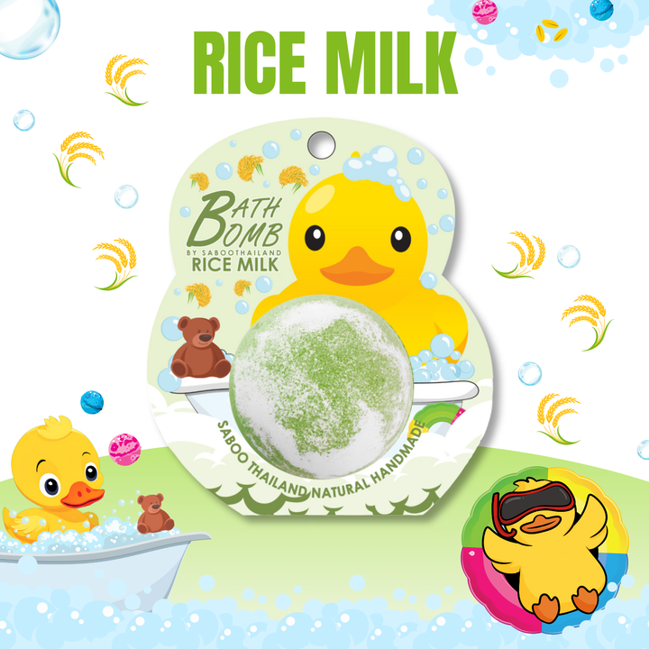 Bubble Bath Bomb - Duck Package - 150g - Rice Milk