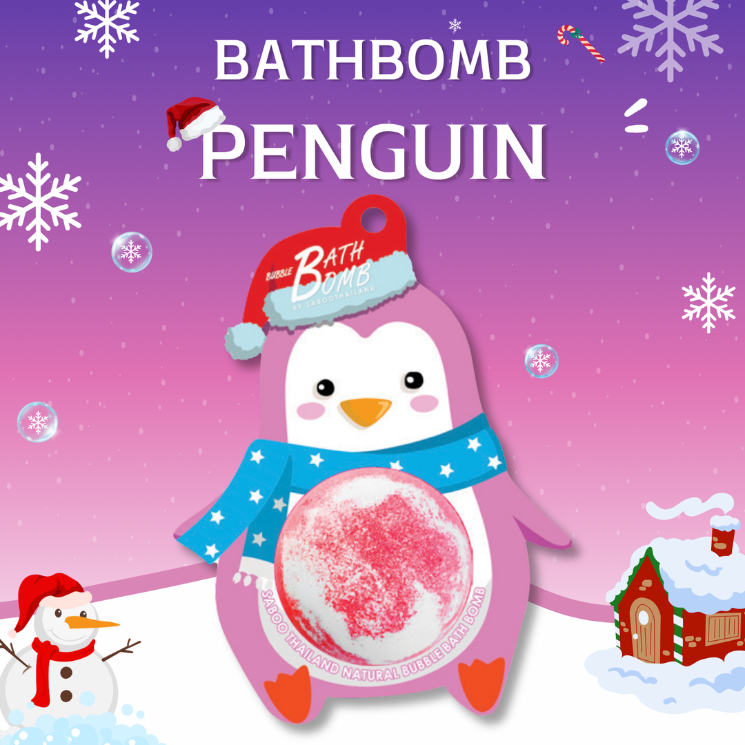 Bubble Bath Bomb - Christmas Penguin - 150g - Blossom