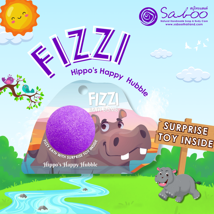 Fizzy Bath Bomb - Jungle Package - 100g - Hippo's Happy Hubble