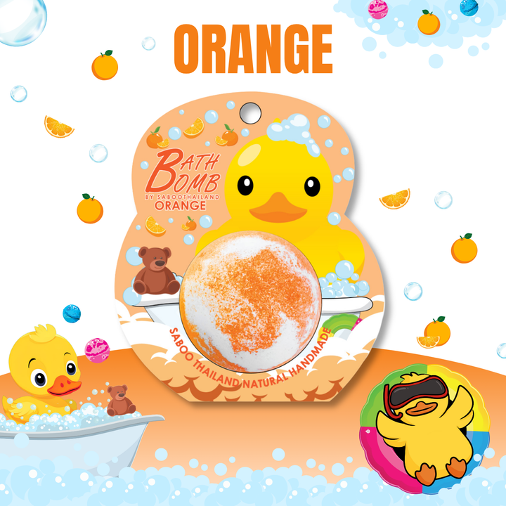 Bubble Bath Bomb - Duck Package - 150g - Orange