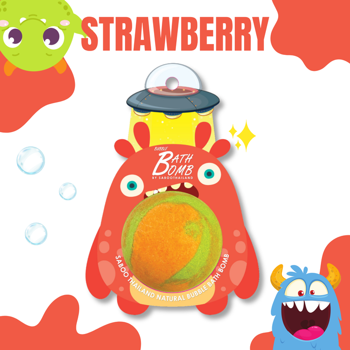 Bubble Bath Bomb - Monster Package - 150g - Strawberry