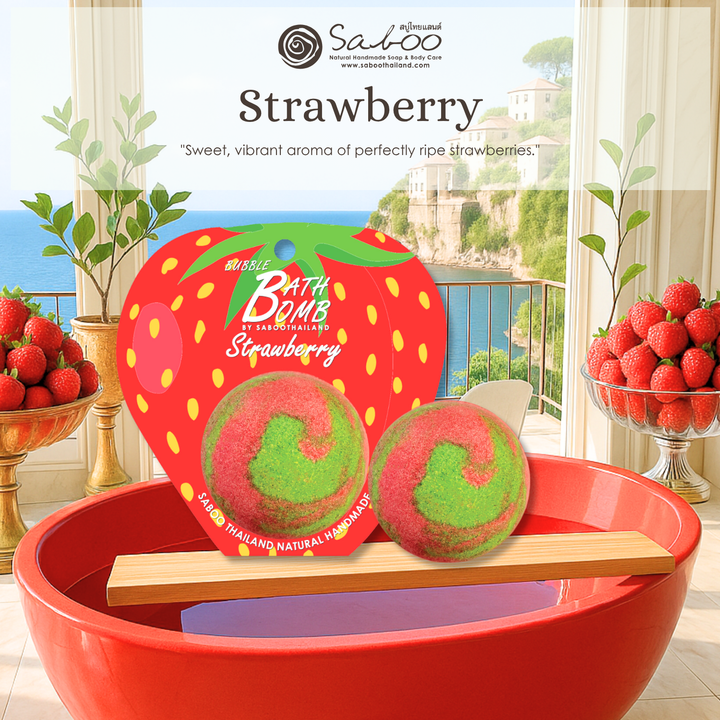Bubble Bath Bomb - Fruit Package - 150g - Strawberry