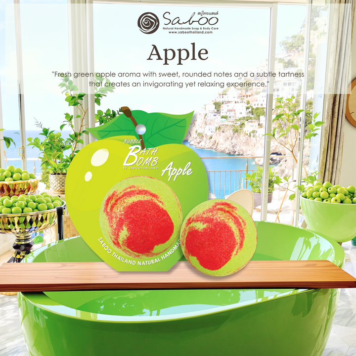 Bubble Bath Bomb - Fruit Package - 150g - Apple Green