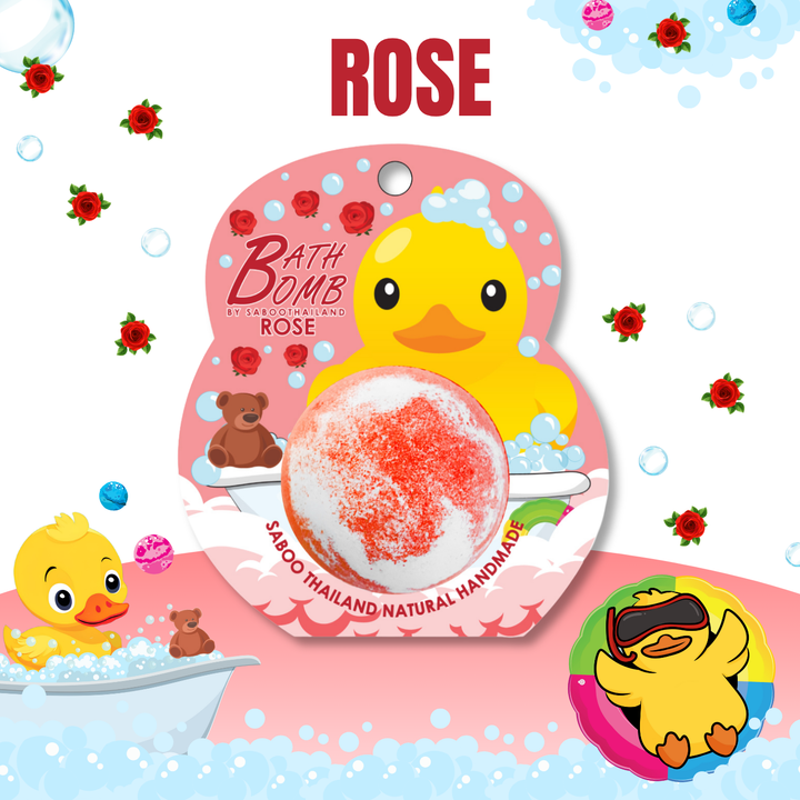 Bubble Bath Bomb - Duck Package - 150g - Rose