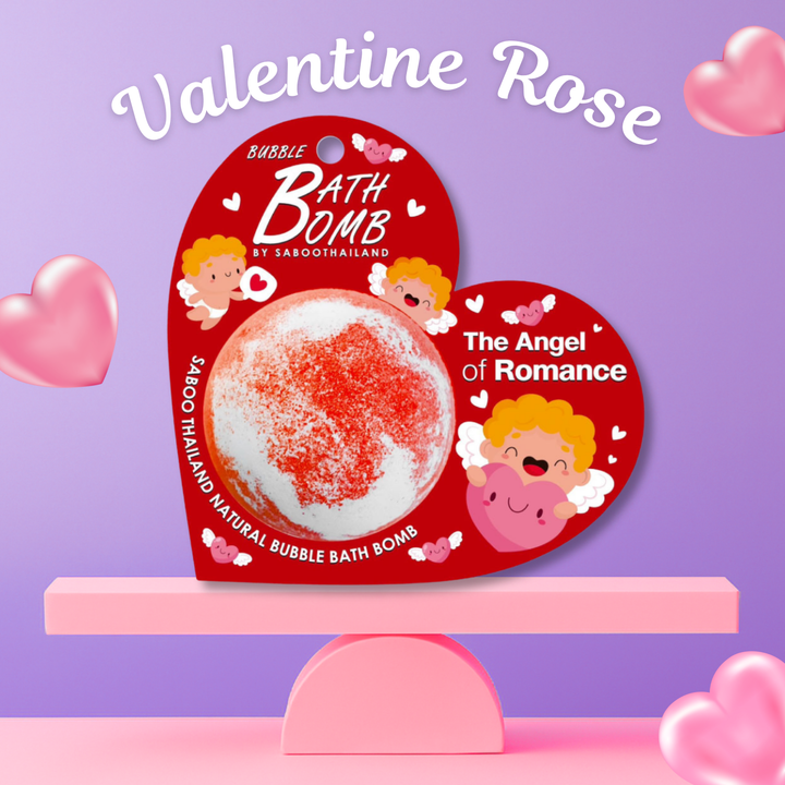 Bubble Bath Bomb - Valentine Package - 150g - Rose