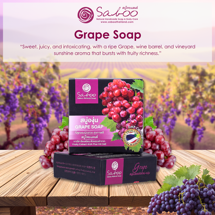 Premium Soap - Black Box Package - 100g - Grape