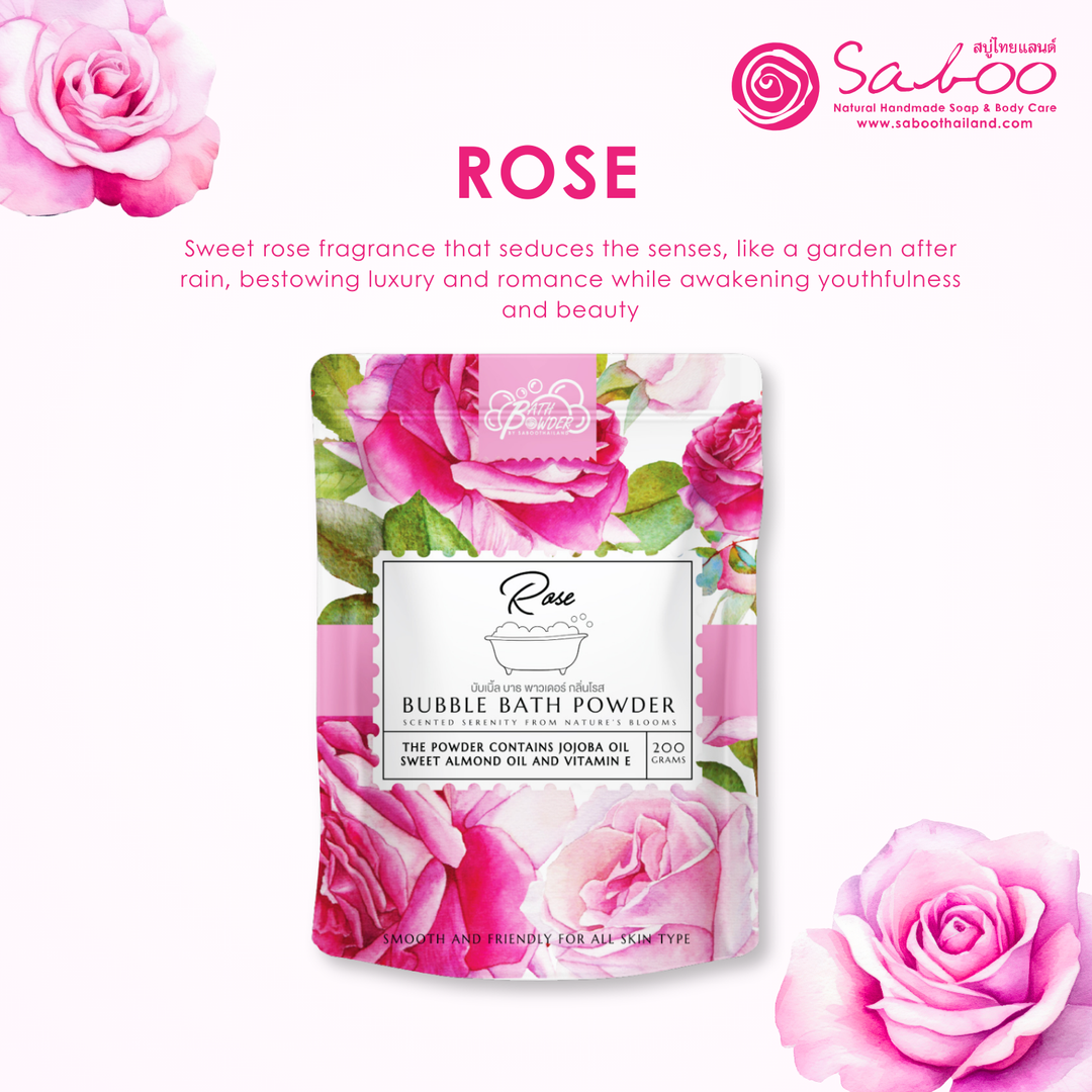 Bubble Bath Powder - 200g - Rose