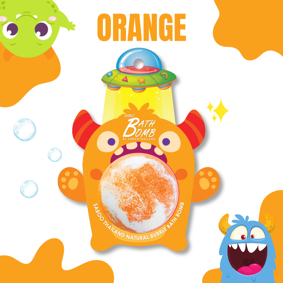 Bubble Bath Bomb - Monster - 150g - Orange