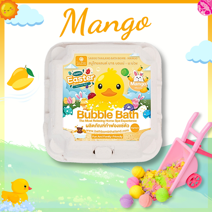 Bubble Bath Bomb - 4PCS Easter Package - 150g - Mango