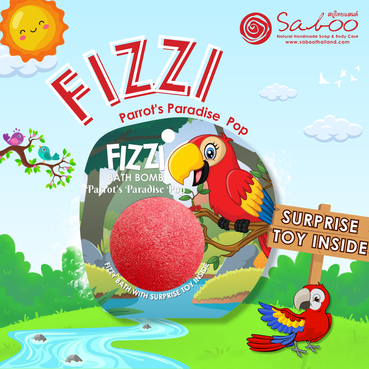 Fizzy Bath Bomb - Jungle Package - 100g - Parrot's Paradise Pop