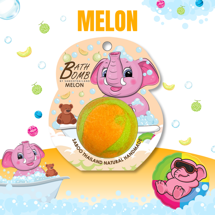 Bubble Bath Bomb - Elephant Package - 150g - Melon
