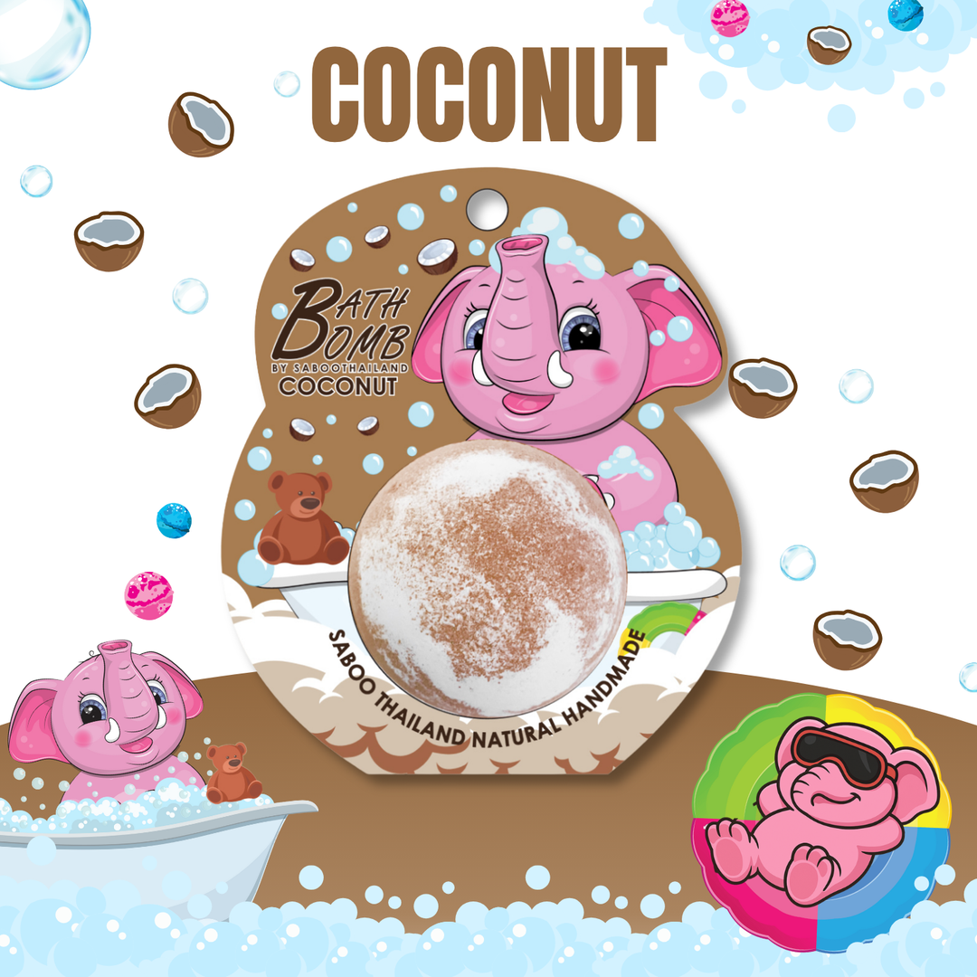 Bubble Bath Bomb - Elephant Package - 150g - Coconut