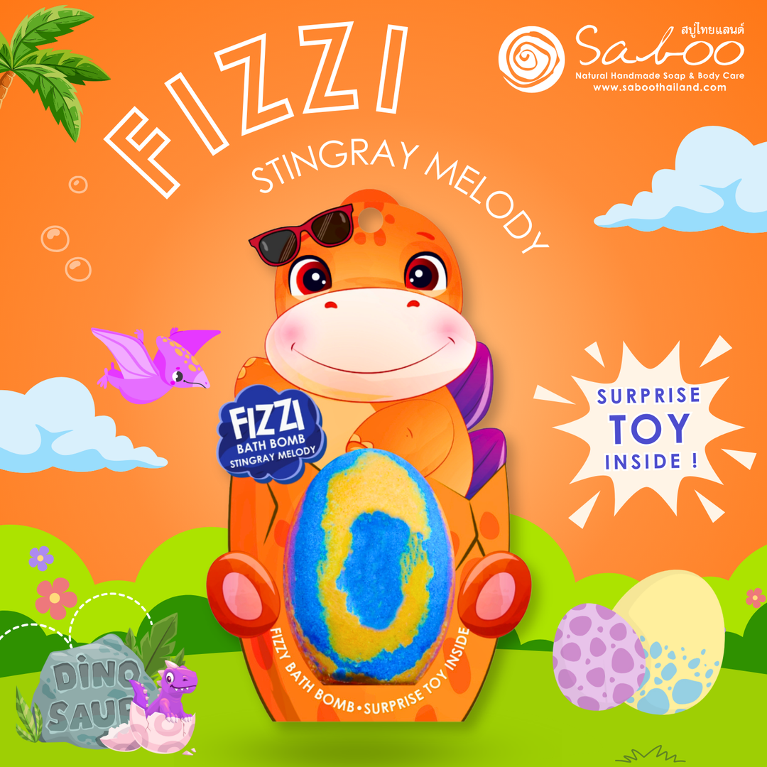 Fizzy Bath Bomb - Dinosaur Package - 180g - Stingray Melody