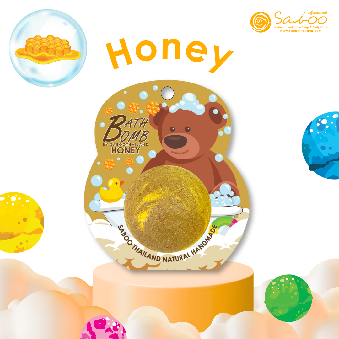Bubble Bath Bomb - Bear Package - 150g - Honey