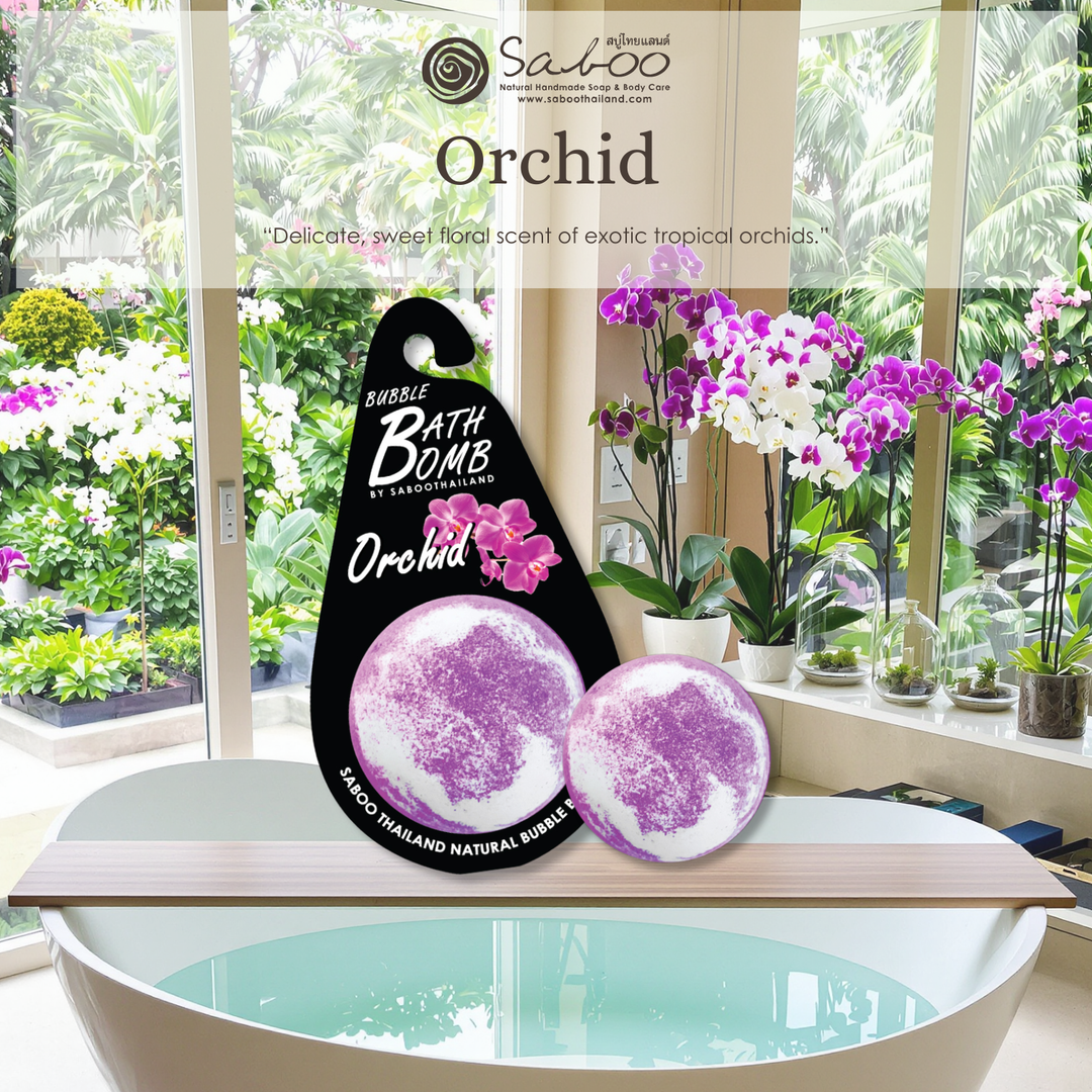 Bubble Bath Bomb - Black Package - 150g - Orchid