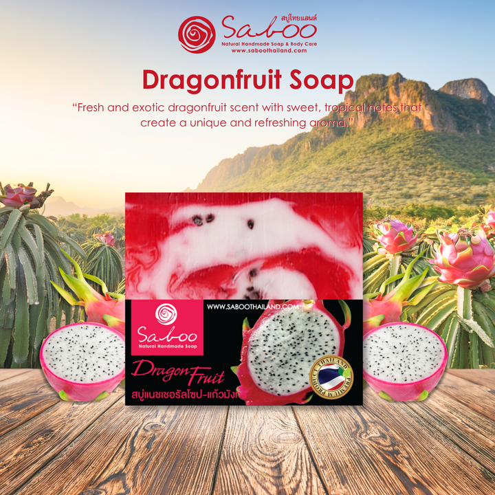 Natural Soap - Square Shape - 100g - Dragonfruit