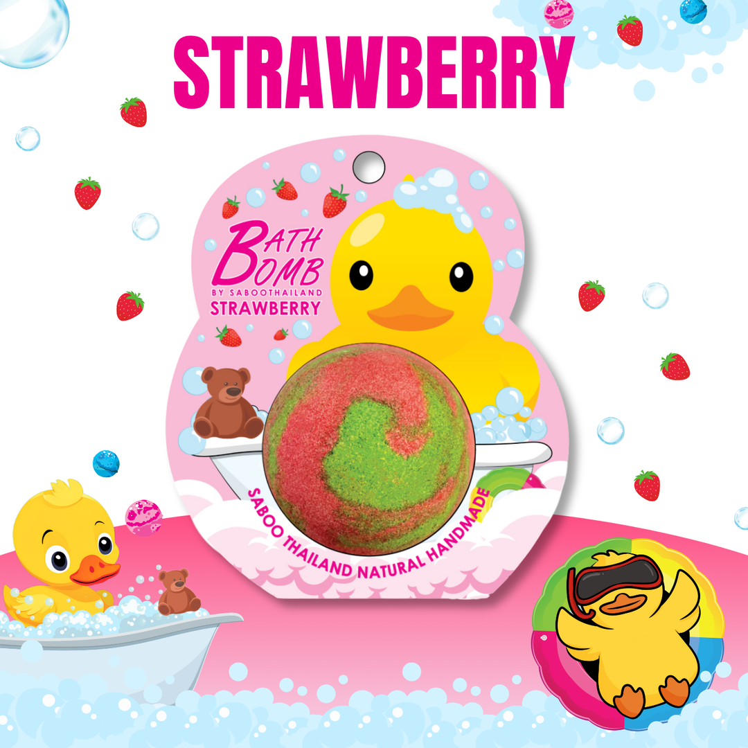 Bubble Bath Bomb - Duck Package - 150g - Strawberry