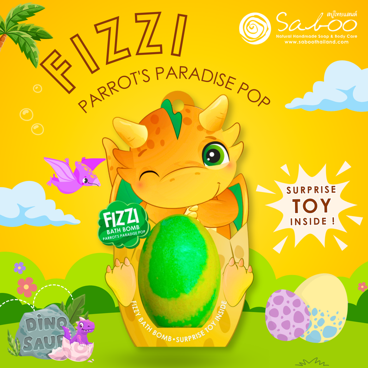Fizzy Bath Bomb - Dinosaur Package - 180g - Parrot's Paradise Pop