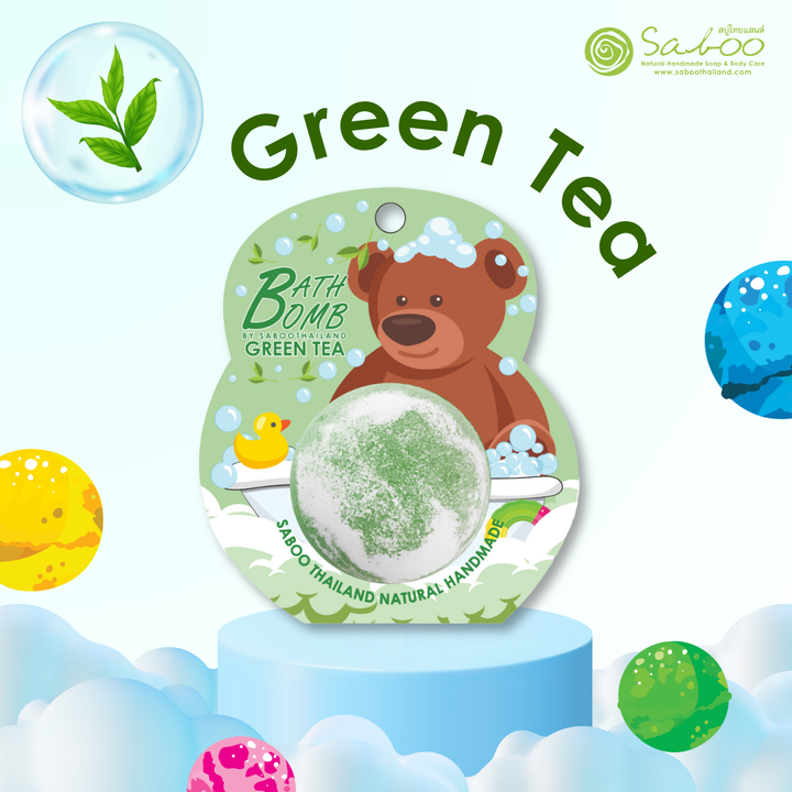 Bubble Bath Bomb - Bear Package - 150g - Green Tea