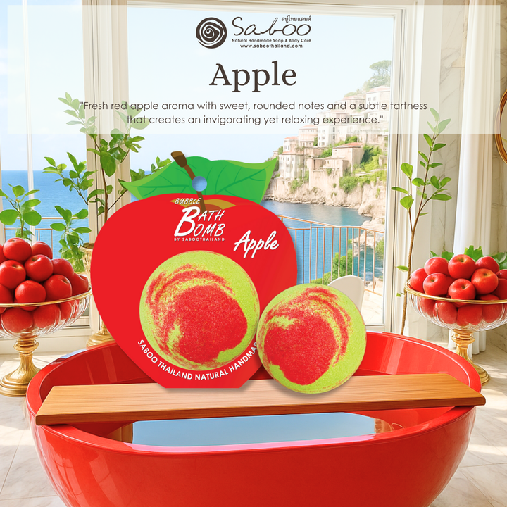 Bubble Bath Bomb - Fruit Package - 150g - Apple Red
