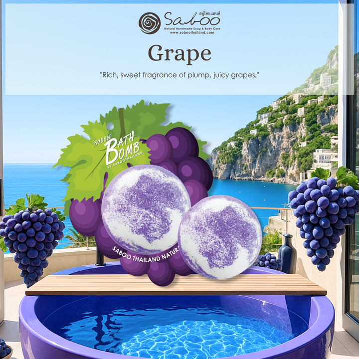Bubble Bath Bomb - Fruit Package - 150g - Grape Purple