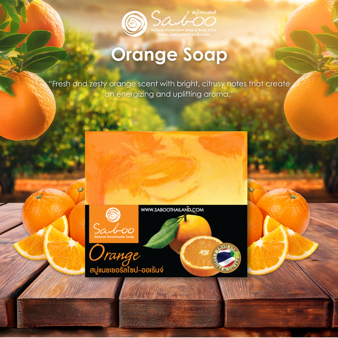 Natural Soap - Square Shape - 100g - Orange