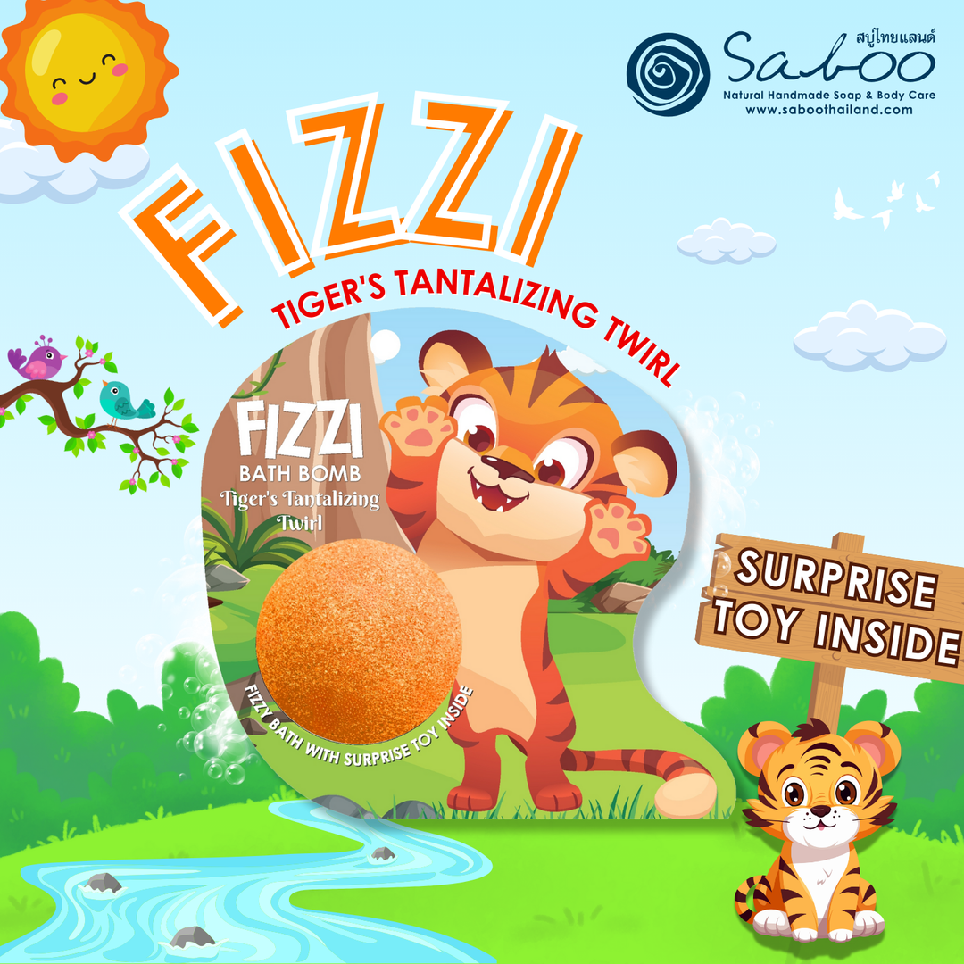 Fizzy Bath Bomb - Jungle Package - 100g - Tiger's Tantalizing Twirl