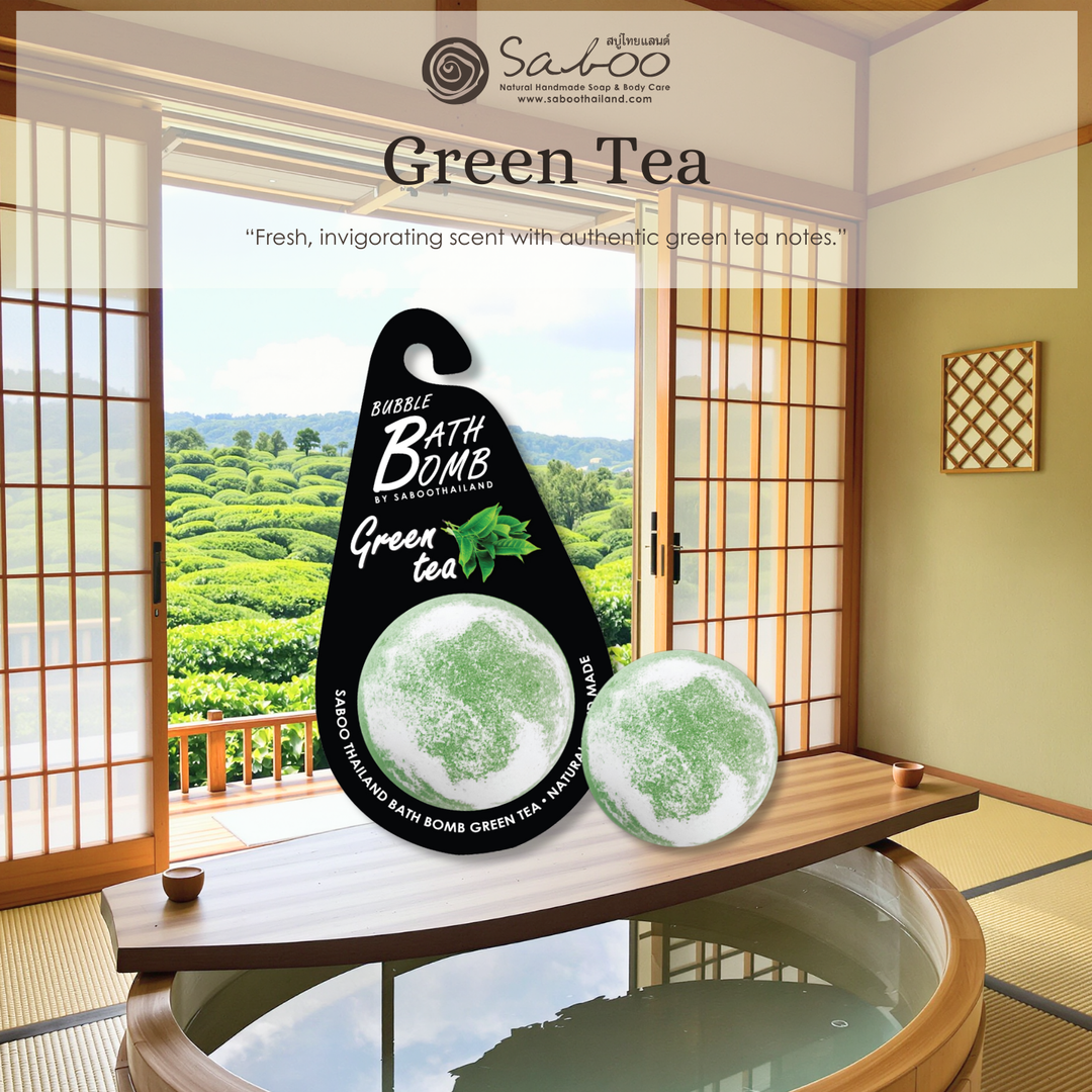 Bubble Bath Bomb - Black Package - 150g - Green Tea