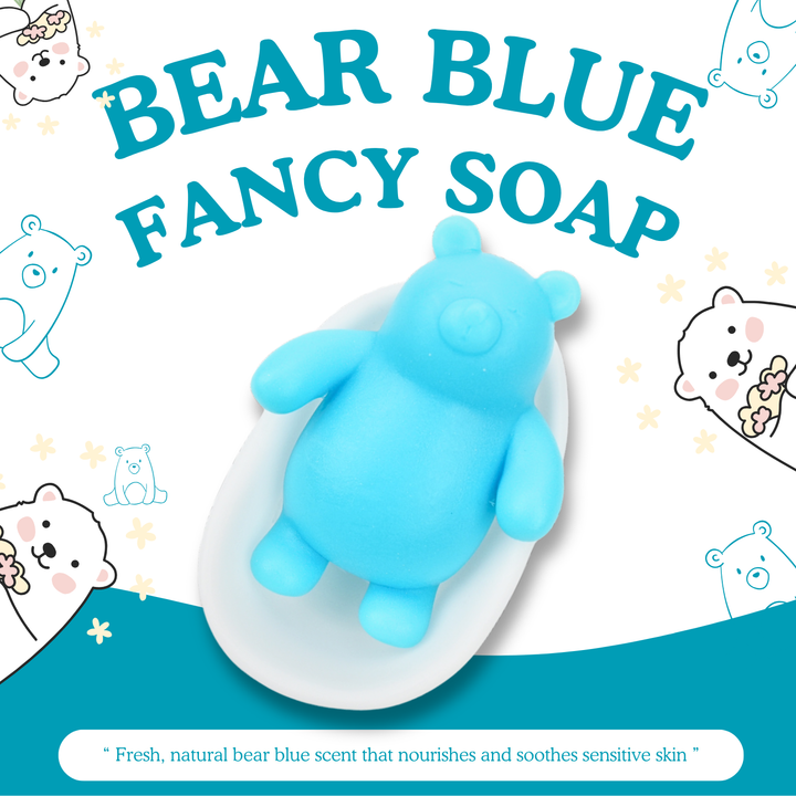 Natural Fancy Soap - 100g - Bear Blue