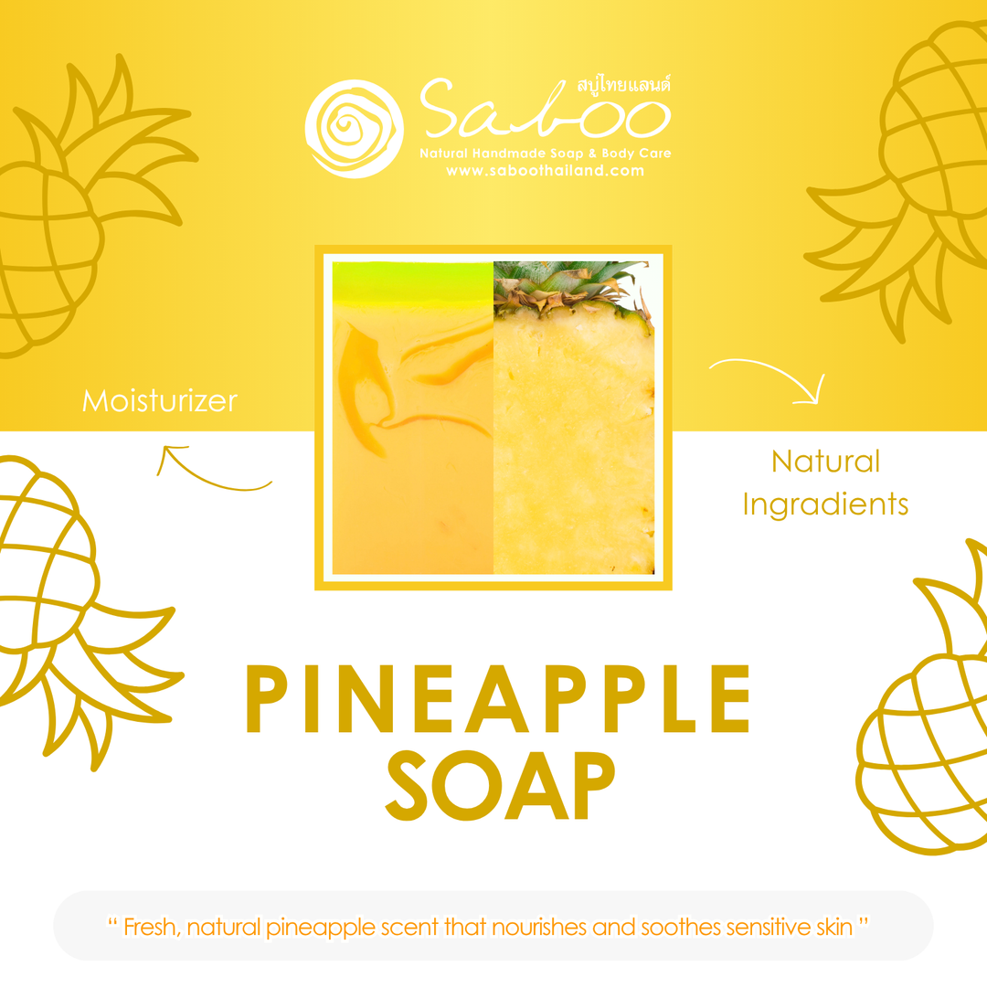 Natural Soap - Square Shape - 100g - Pineapple
