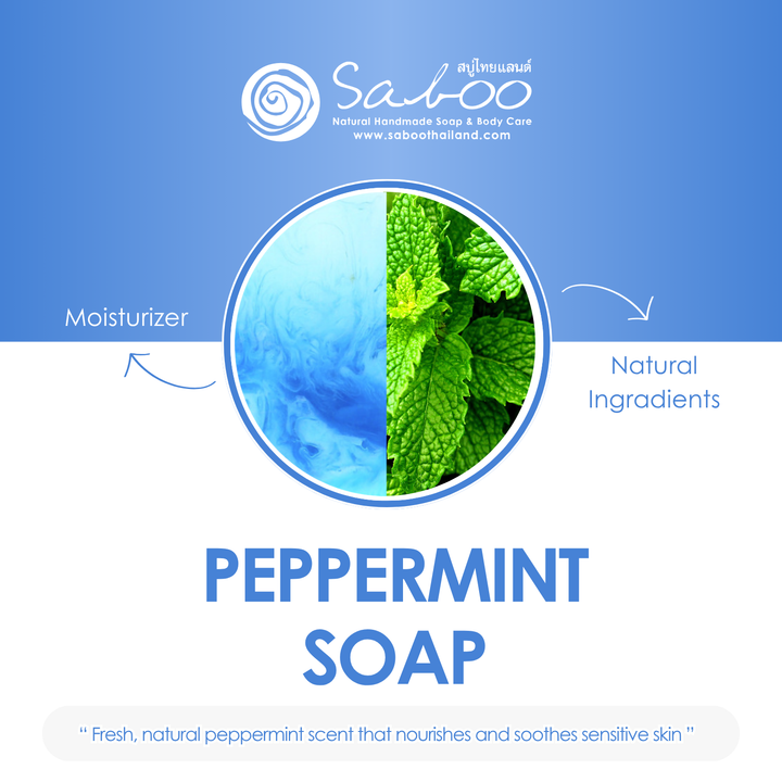 Premium Soap - Black Box Package - 100g - Peppermint