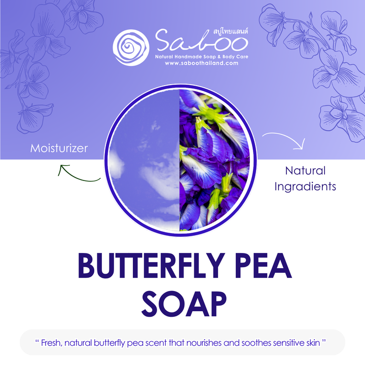 Premium Soap - Black Box Package - 100g - Butterfly Pea