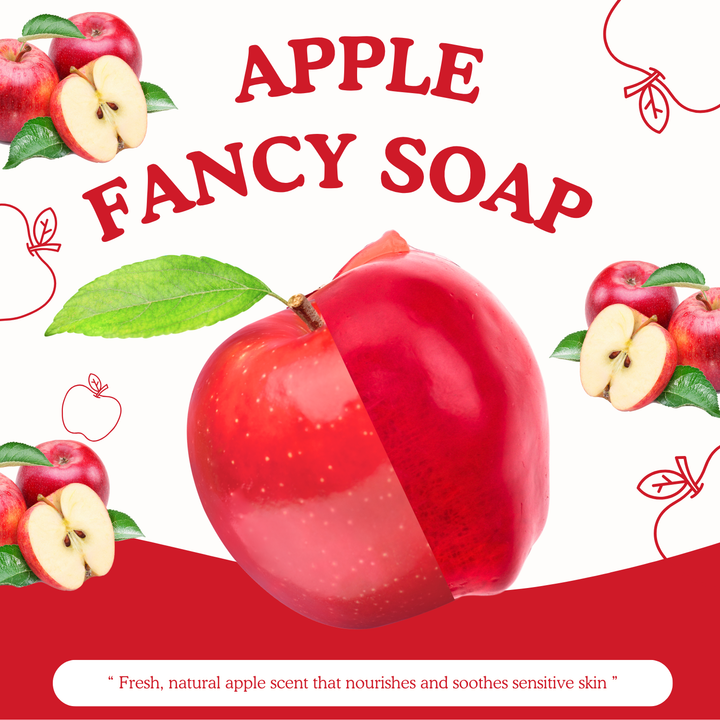 Natural Fancy Soap - 100g - Apple Red
