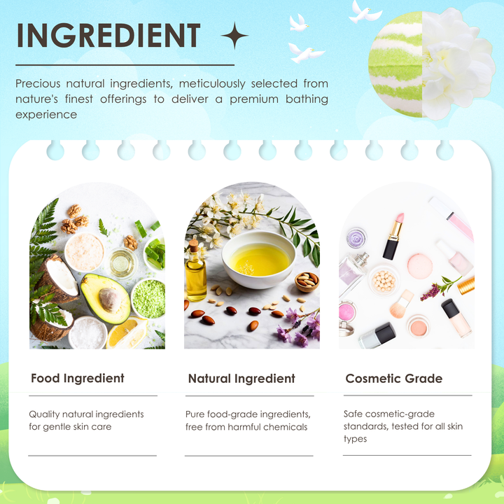 Bubble Bath Bomb - Jungle Package - 150g - Jasmine