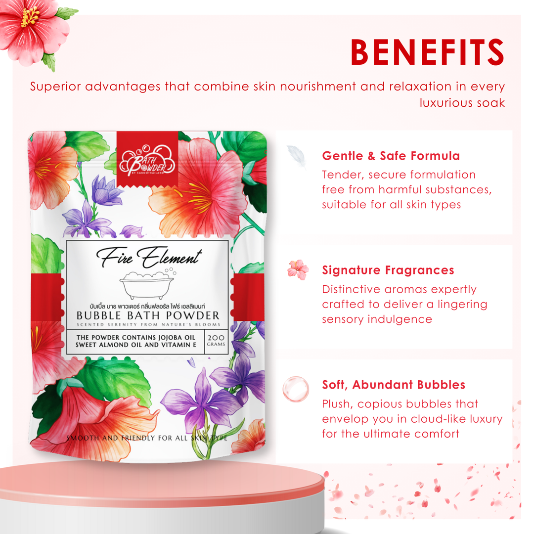 Bubble Bath Powder - 200g - Fire Element