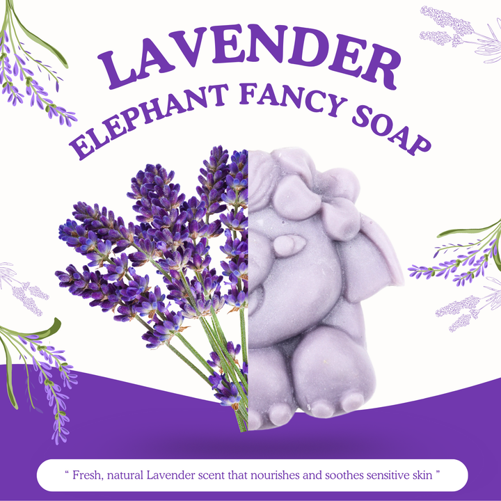 Natural Fancy Soap - Elephant - 100g - Lavender