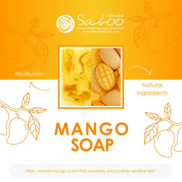 Natural Soap - Square Shape - 100g - Mango