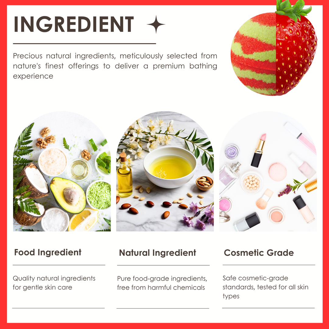Bubble Bath Bomb - Fruit Package - 150g - Strawberry