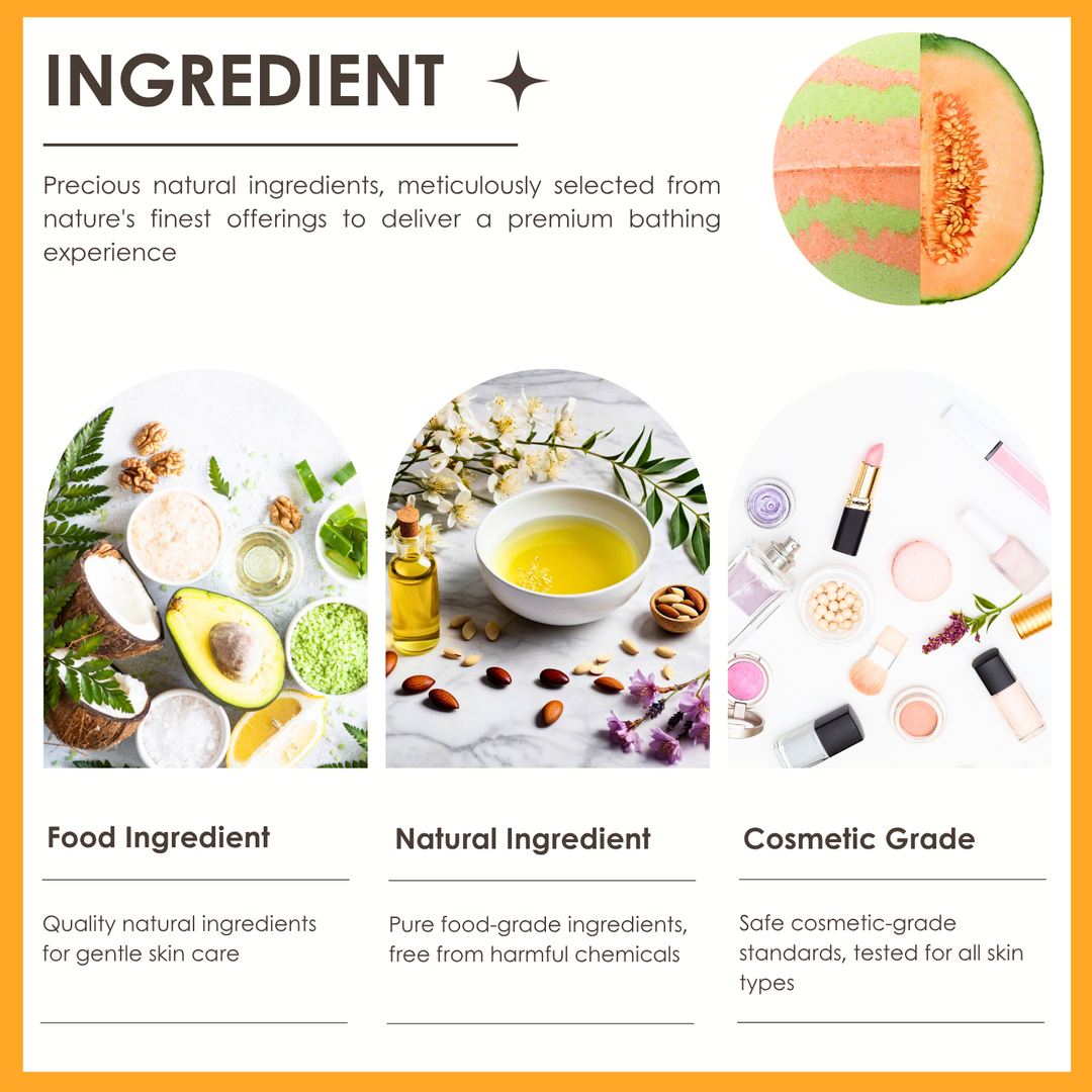 Bubble Bath Bomb - Fruit Package - 150g - Cantaloupe