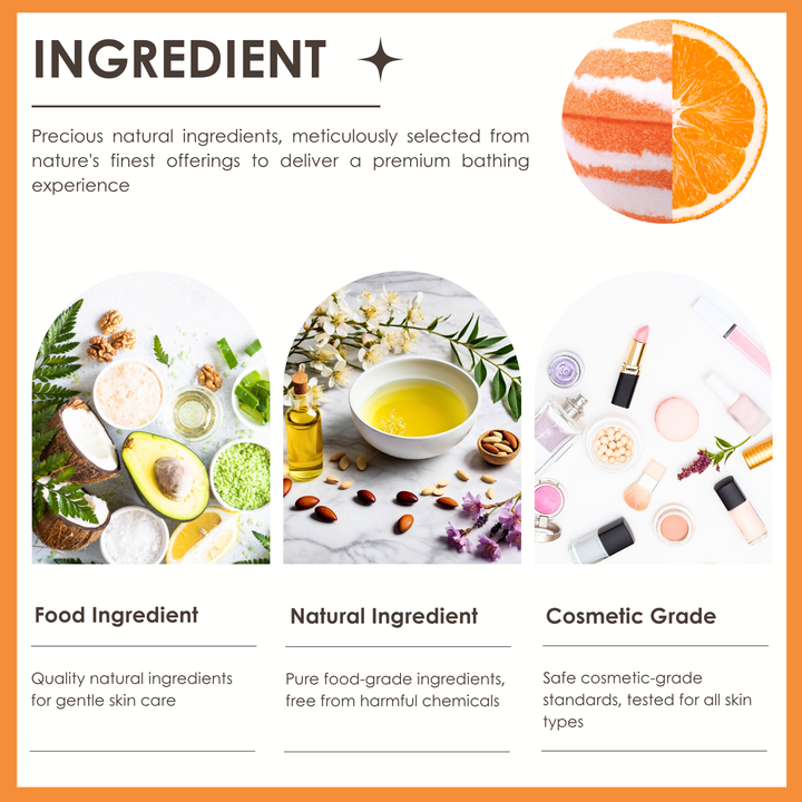 Bubble Bath Bomb - Fruit Package - 150g - Orange