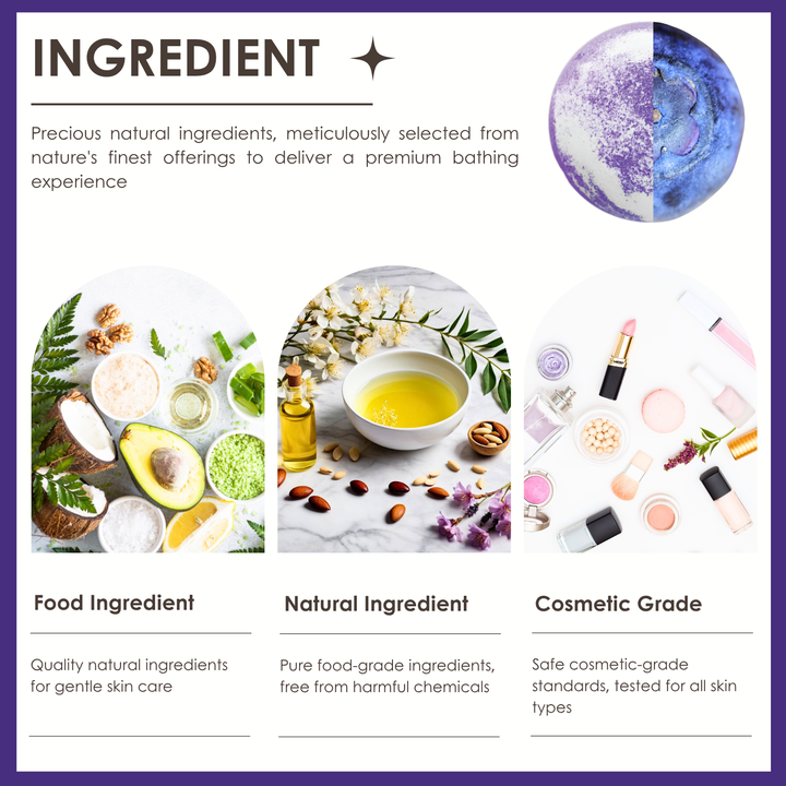 Bubble Bath Bomb - Fruit Package - 150g - Blueberry